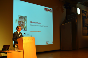 Michael Dreier, Bürgermeister der Stadt Paderborn, eröffnet die MEiM 2015, © MEiM